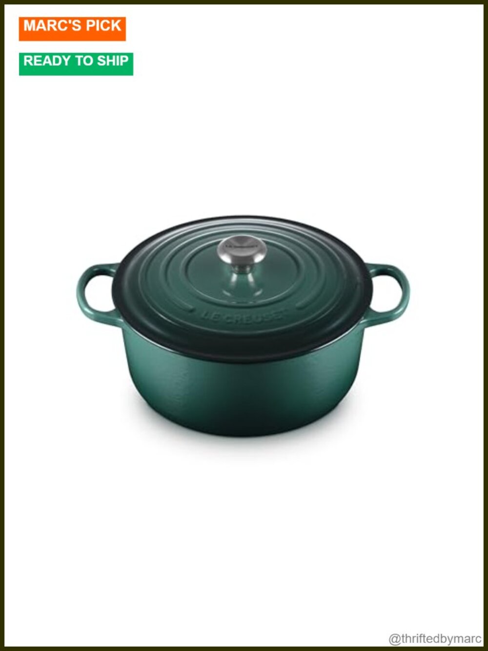 Le Creuset Enameled Cast Iron Round Dutch Oven 7.25 qt Artichaut
